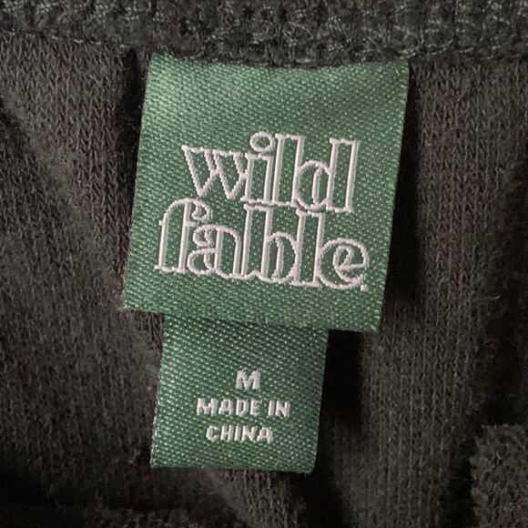 Wild Fable Black Terry Cloth Romper Short Outfit Bow Front Keyhole Halter Tie M - Picture 9 of 10